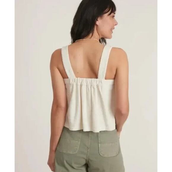 Marine Layer Terry Out Tank Cloud Dancer Women's Small Summer Beach Casual - Picture 7 of 7